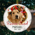 Personalized Custom Round Shaped Ceramic Christmas Ornament