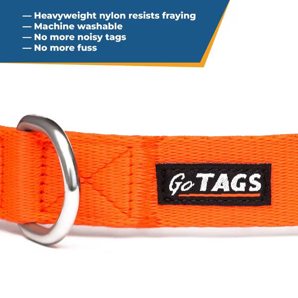 GoTags Nylon Personalized Dog Collar