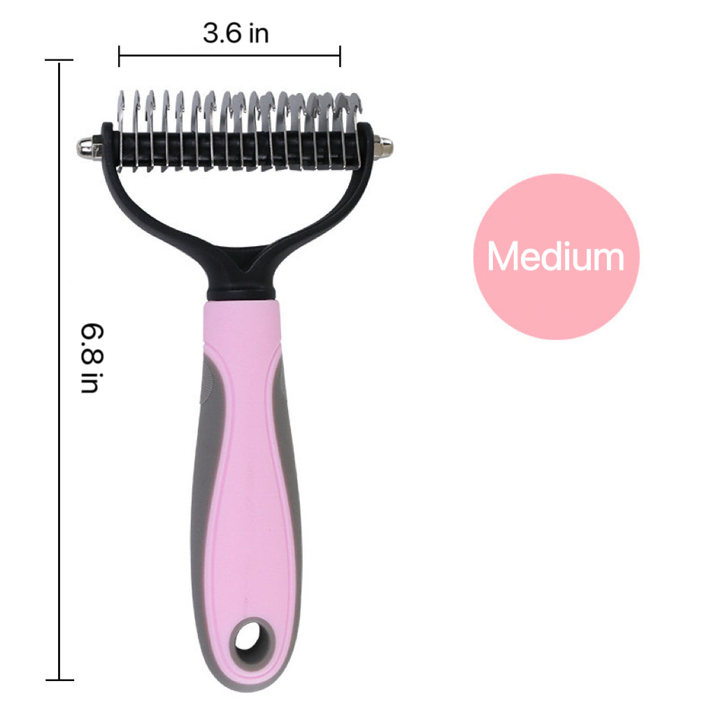 2-in-1 Dematting & Deshedding Pet Grooming Brush