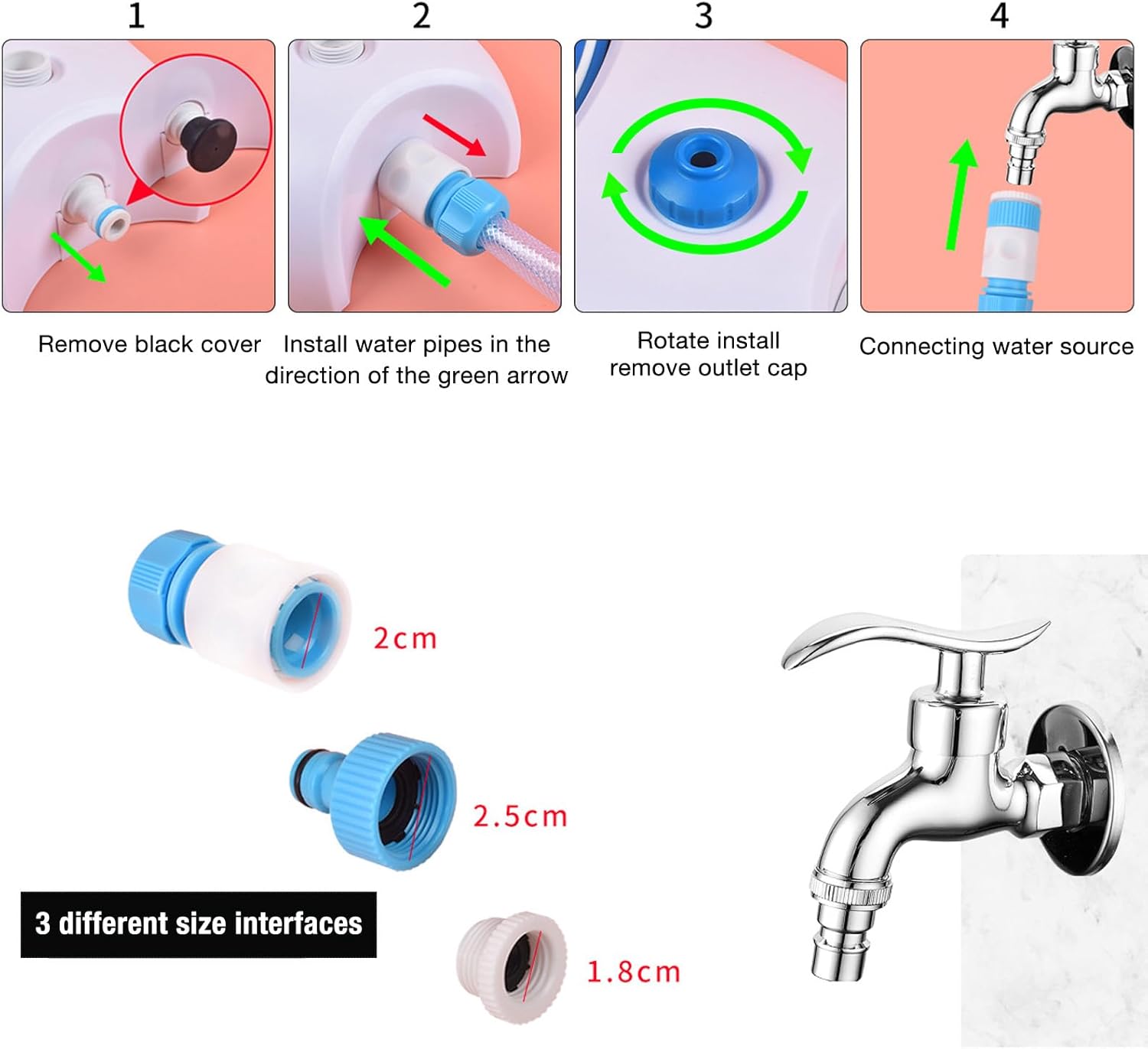 Step-On Dog Water Fountain Outdoor Pet Drinking Dispenser with Hose