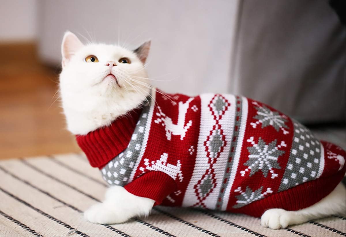 Christmas Sweaters Pet Winter Knitwear Xmas Clothes