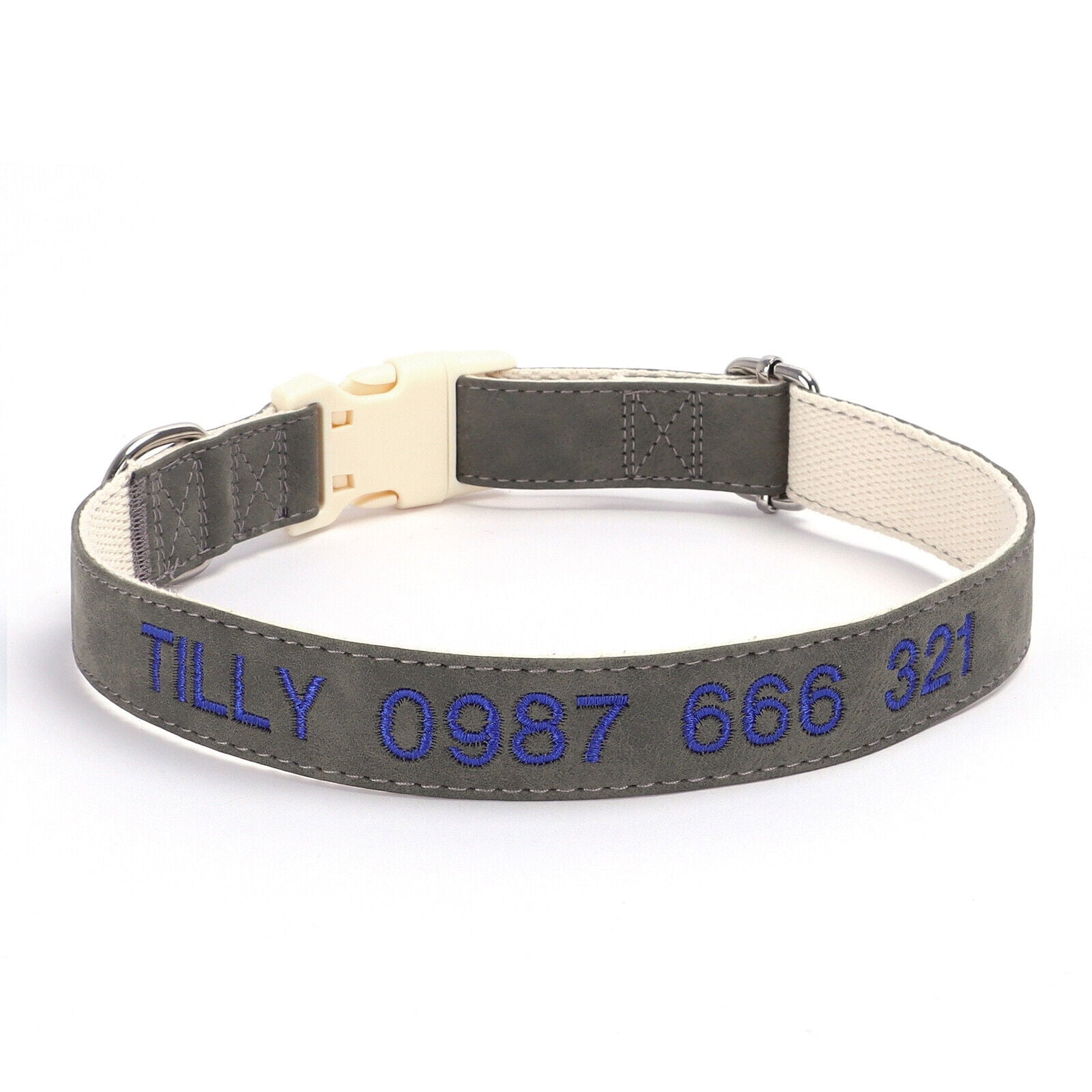 Pet Artist Personalized Dog Collar Customised Embroidered Name & Phone Number