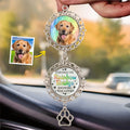 Custom Photo A Piece Of My Heart Is At The Rainbow Bridge - Memorial Personalized Custom Metal Car Hanging Ornament With Charm - Sympathy Gift For Pet Owners, Pet Lovers