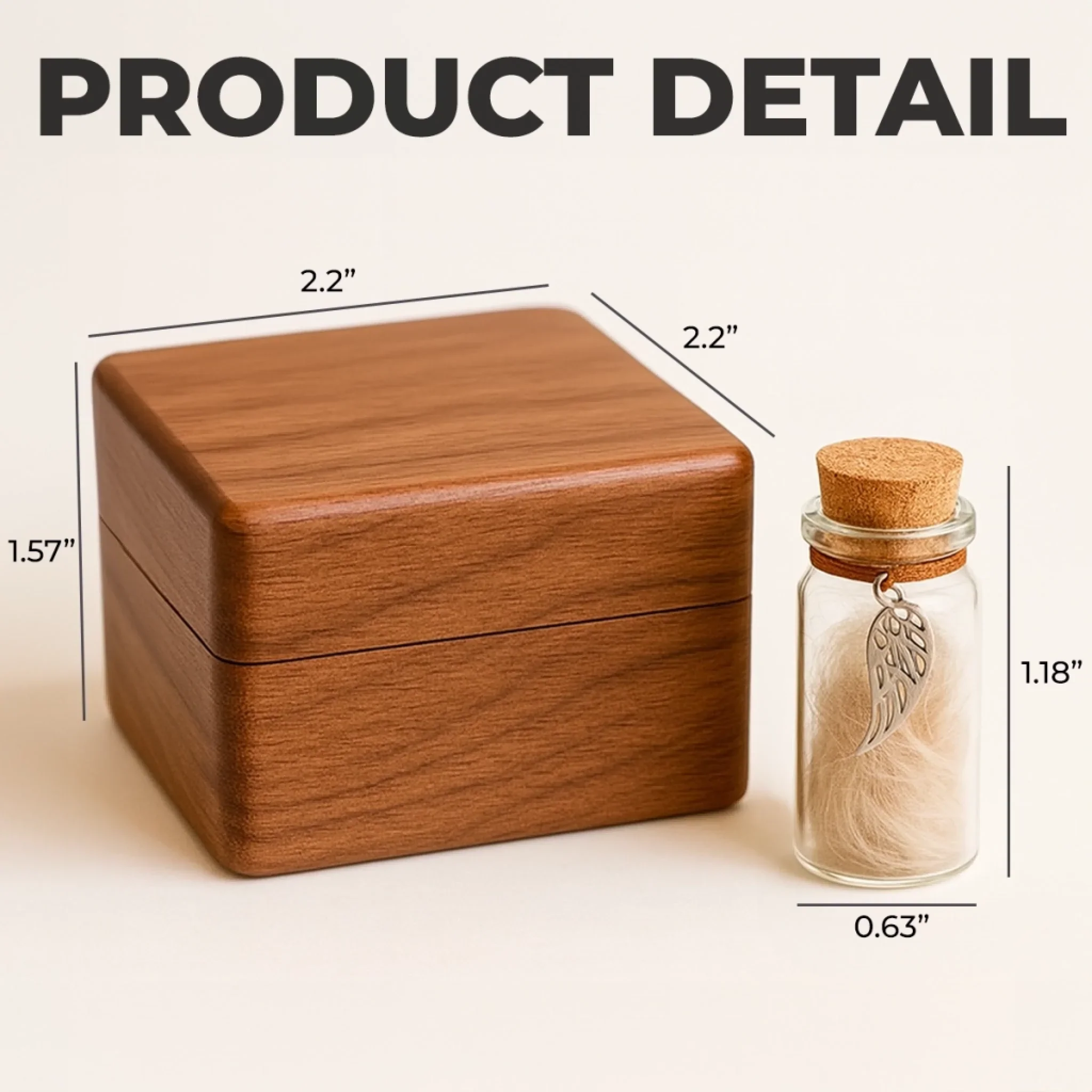 Custom Photo Wooden Pet Fur Keepsake Box