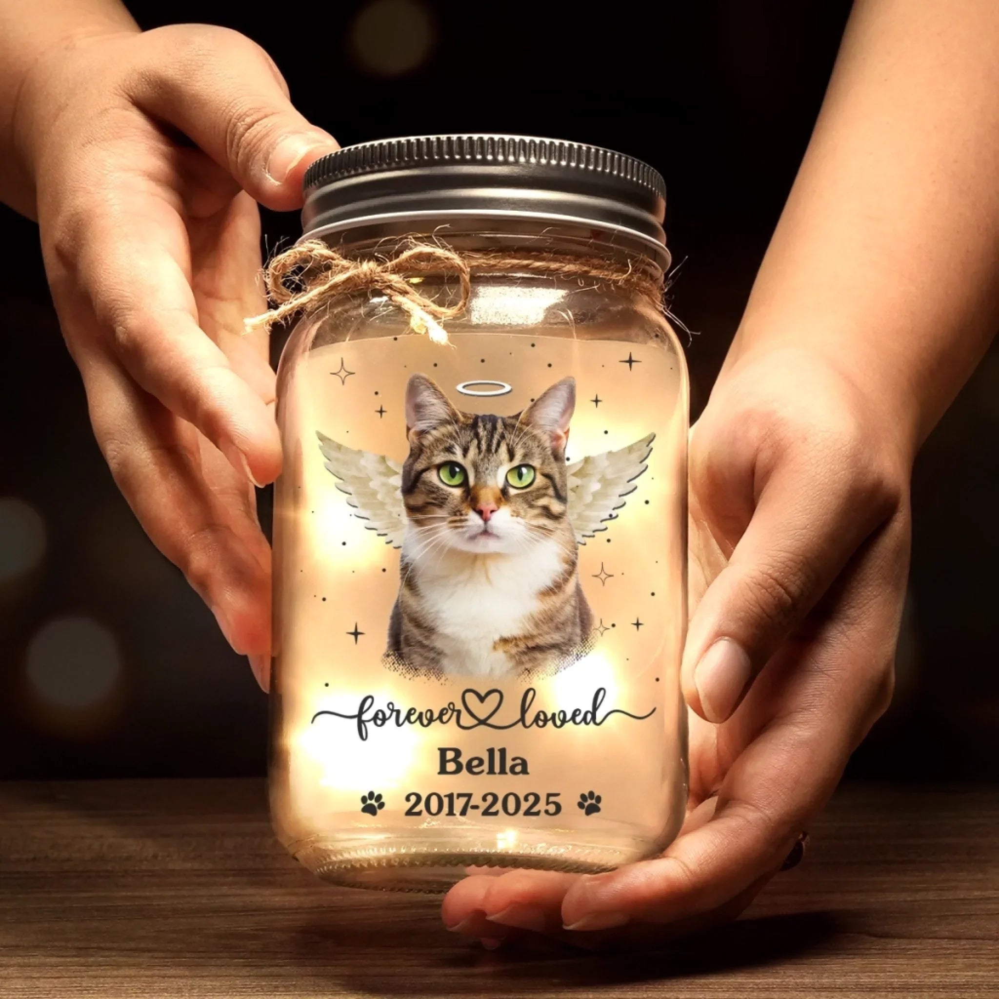 Custom Photo Mason Jar Light