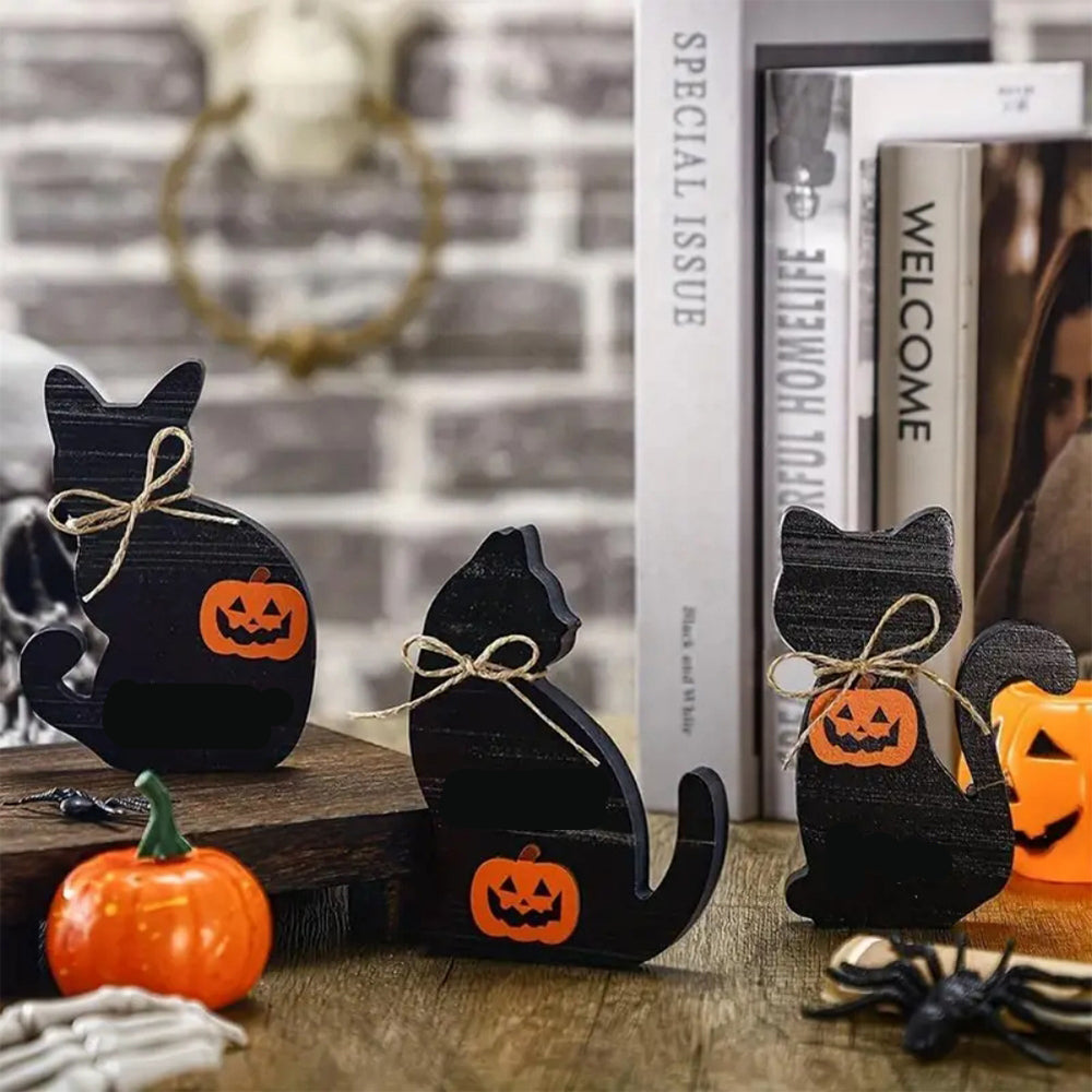 Black Cat Halloween Ornaments
