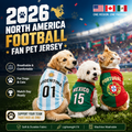 ⚽🐾 2026 North America Football Fan Pet Jersey