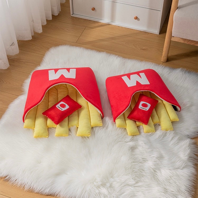 Funny French Fry Pet Cave Bed