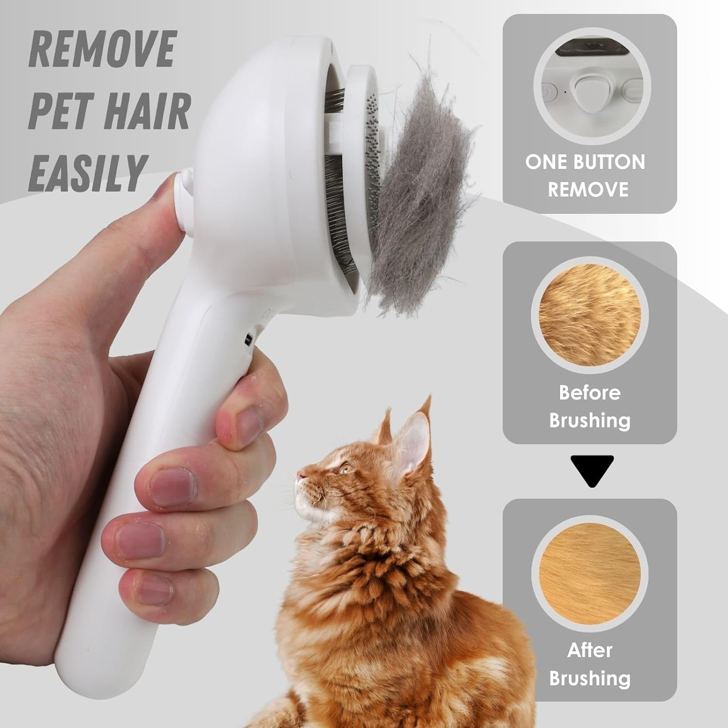 Mist Massage Brush Mist PuffGroom Cat Brush