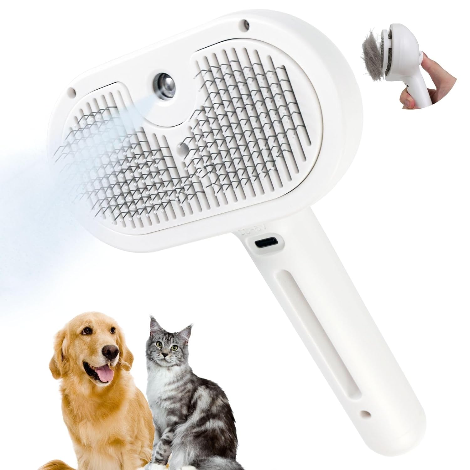 Mist Massage Brush Mist PuffGroom Cat Brush