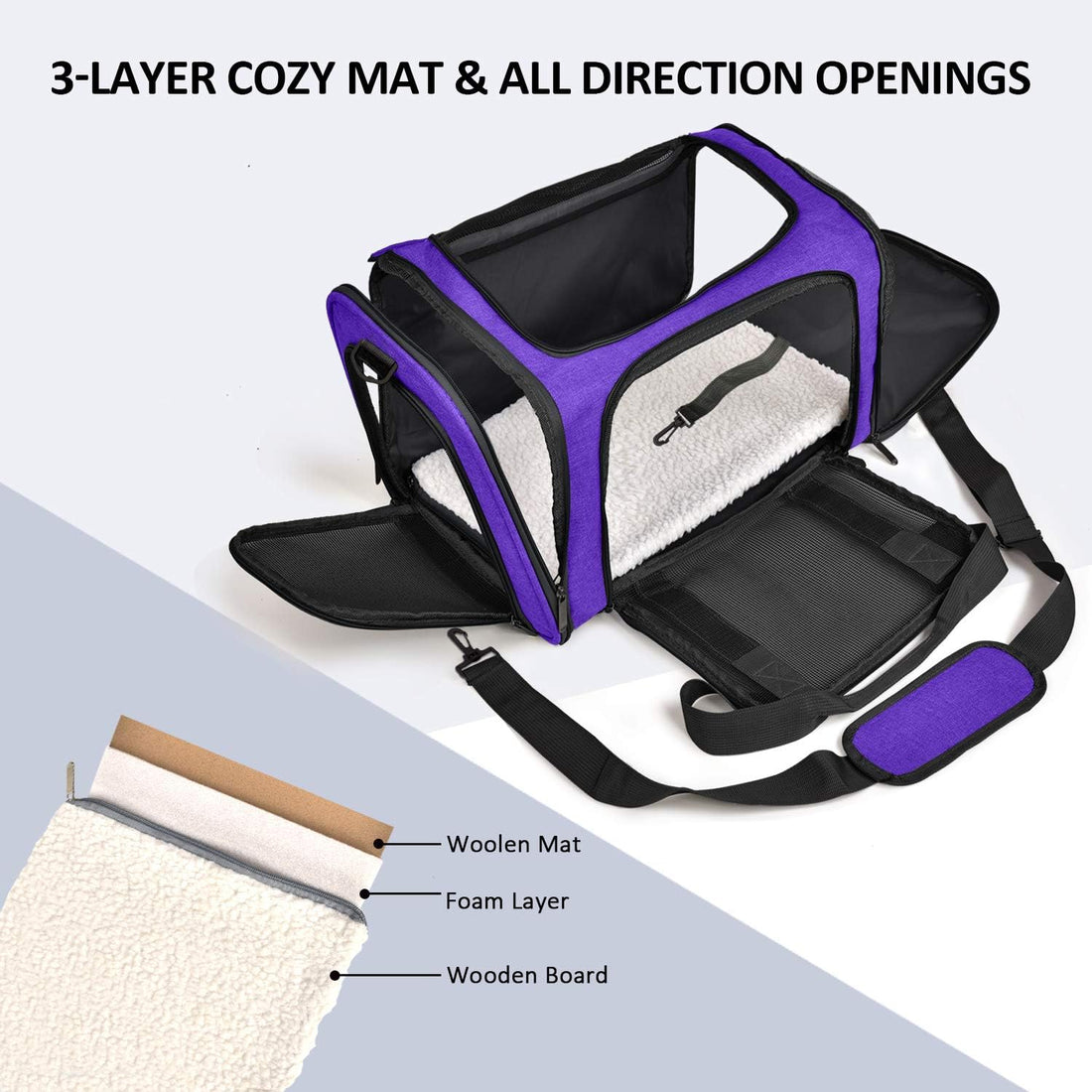 Large Soft Sided Cat and Pet Carrier for Cats