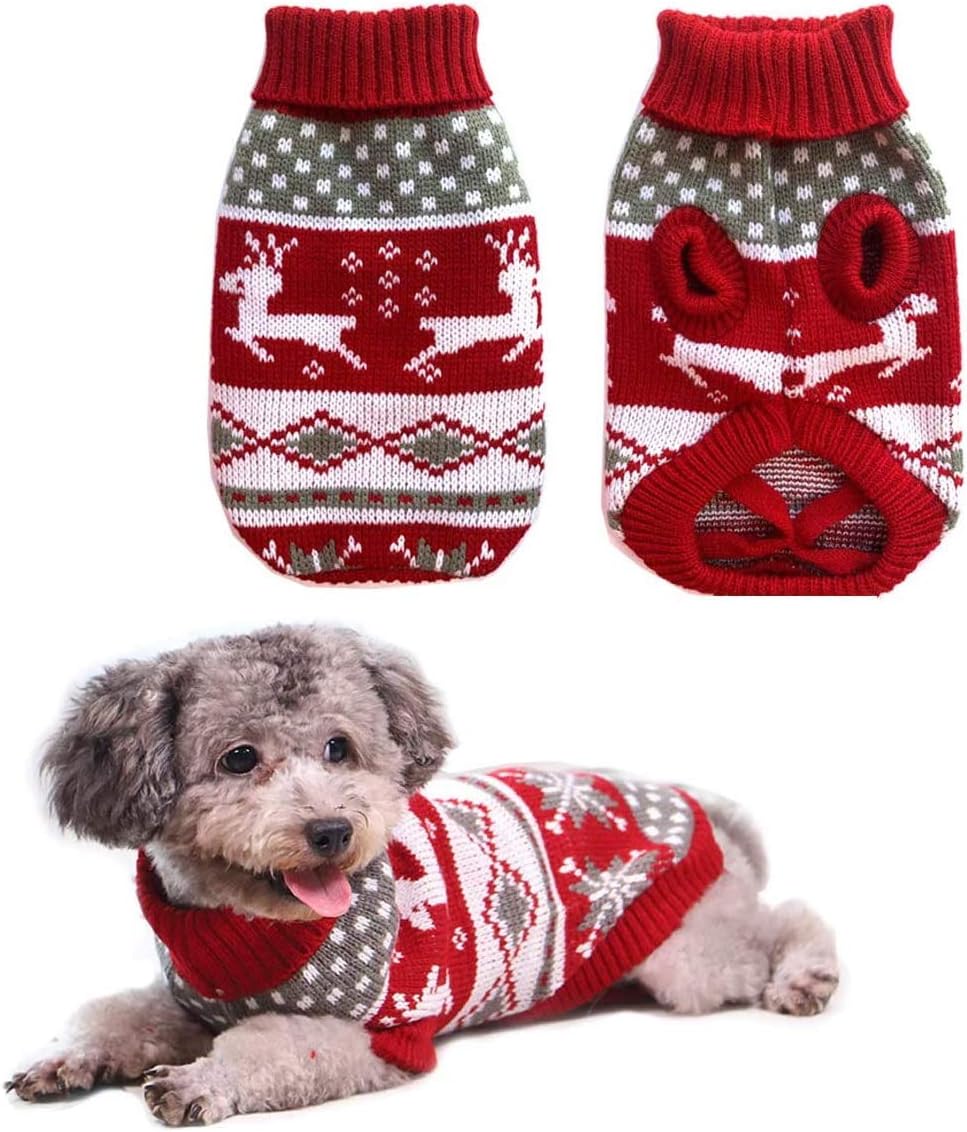 Christmas Sweaters Pet Winter Knitwear Xmas Clothes