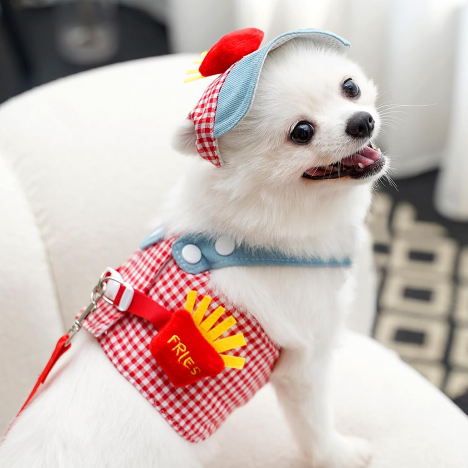 3-in-1 Pet Harness Set – Comfortable Adjustable Harness, Leash & Sun Hat