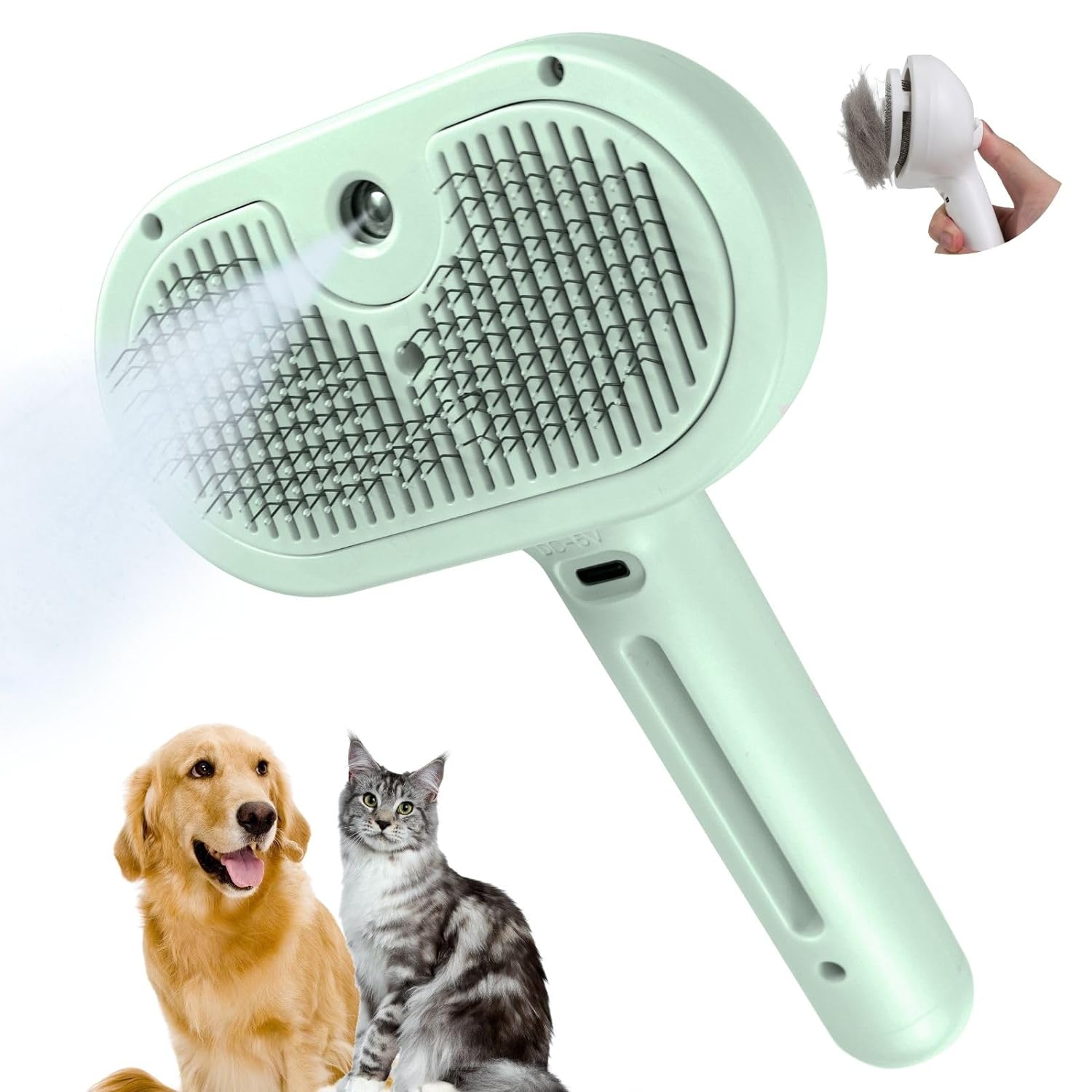 Mist Massage Brush Mist PuffGroom Cat Brush