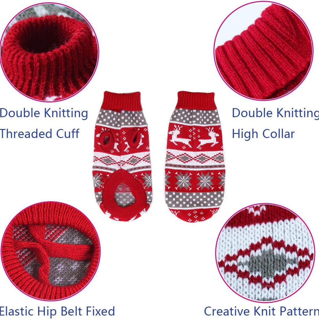 Christmas Sweaters Pet Winter Knitwear Xmas Clothes
