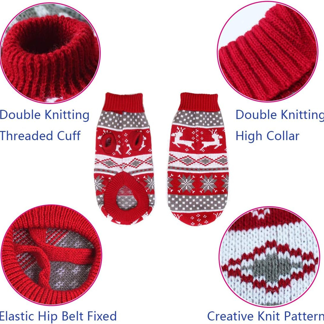 Christmas Sweaters Pet Winter Knitwear Xmas Clothes
