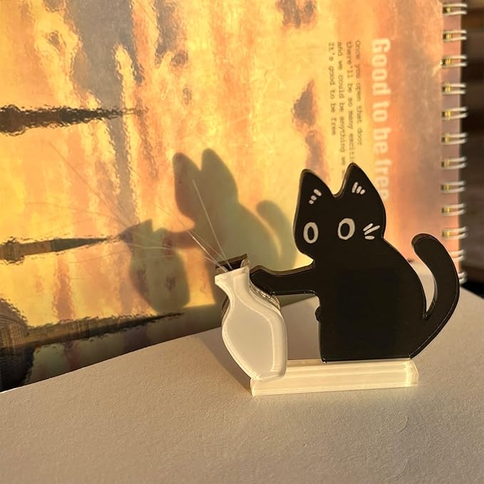 Multi-Functional Cat Fridge Magnet - Flower Vase & Pet Hair/Whisker Storage
