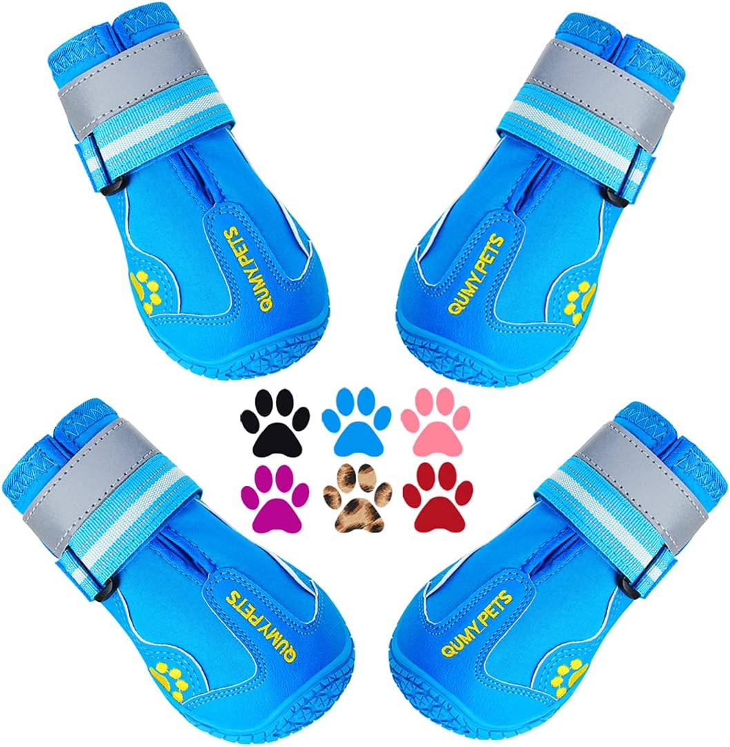 Dog Shoes for Medium & Large Dogs – Anti-Slip All-Weather Paw Protectors