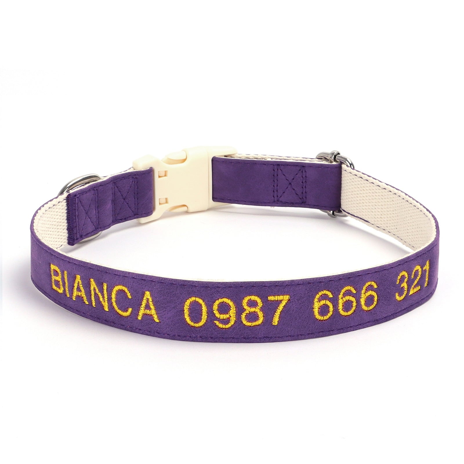Pet Artist Personalized Dog Collar Customised Embroidered Name & Phone Number