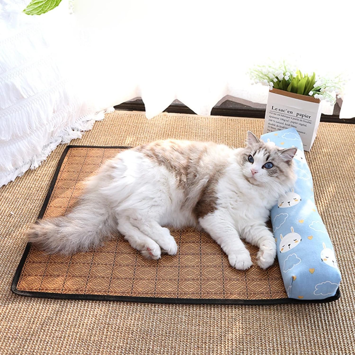 Breathable Rattan Cooling Pet Mat