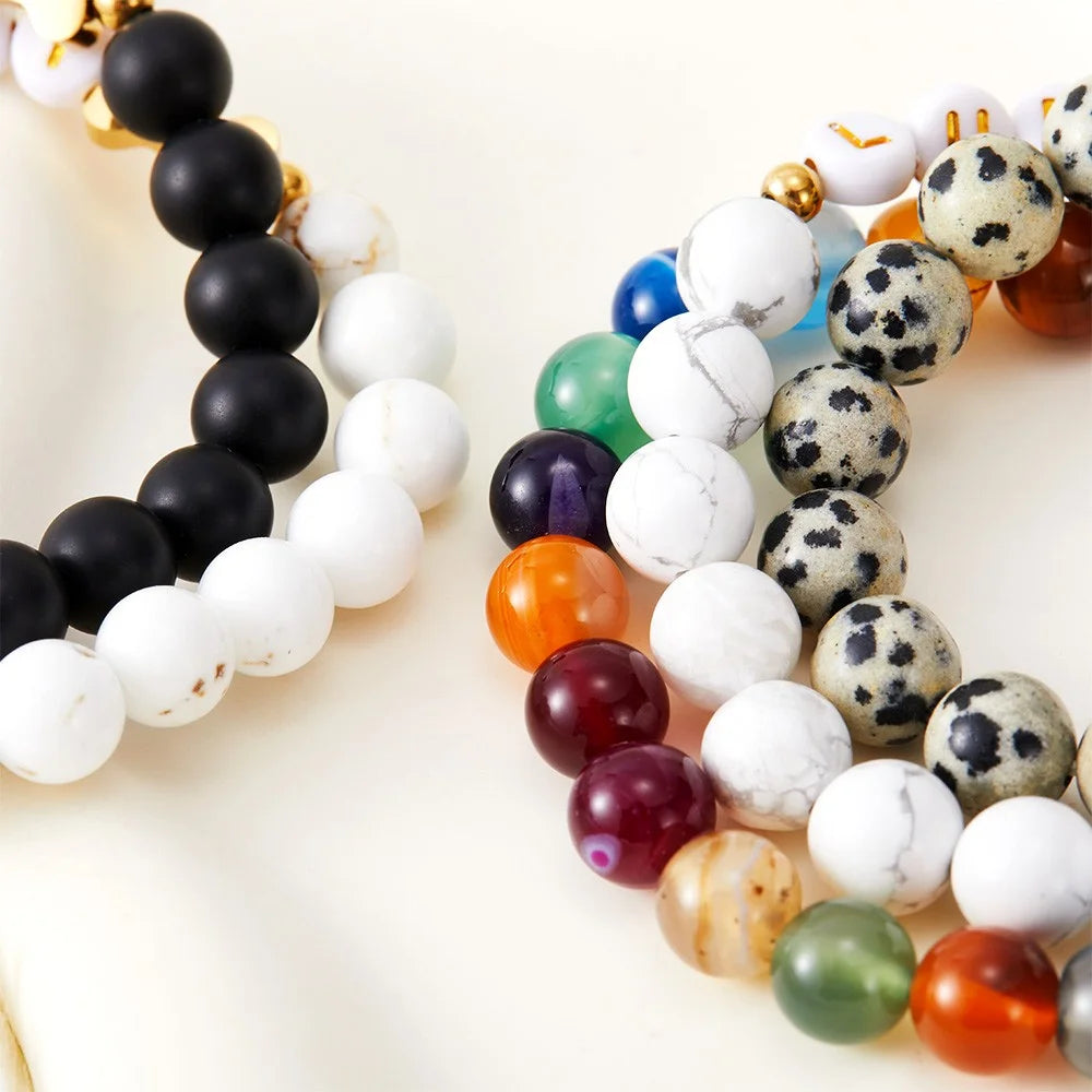 Personalized Pet Name Dog Bone Beaded Bracelet