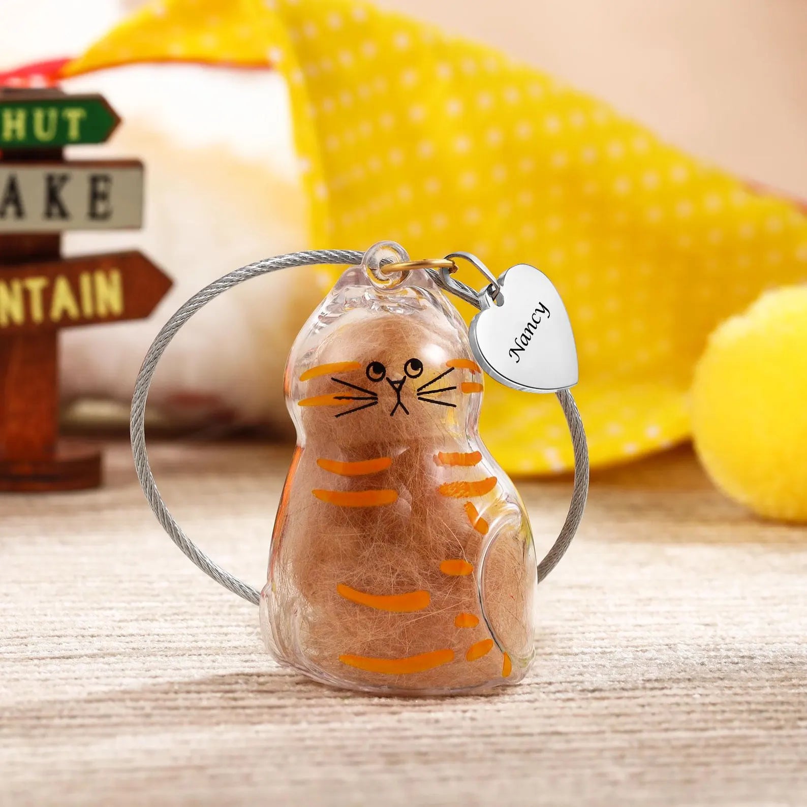 Cute Pet Fur keepsake Keychain