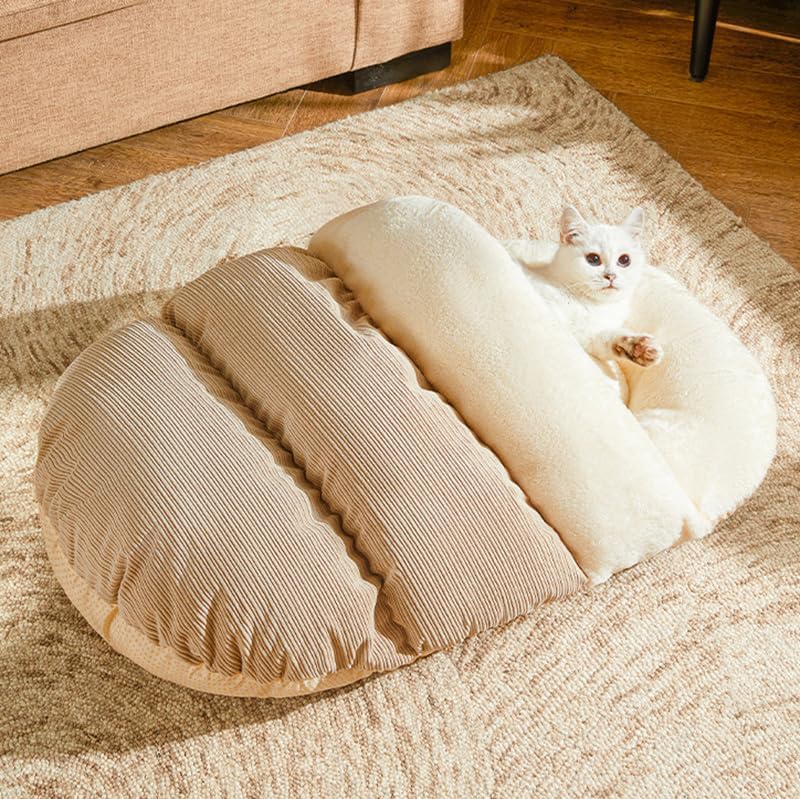 Cozy Semi-Enclosed Cat Cave Bed