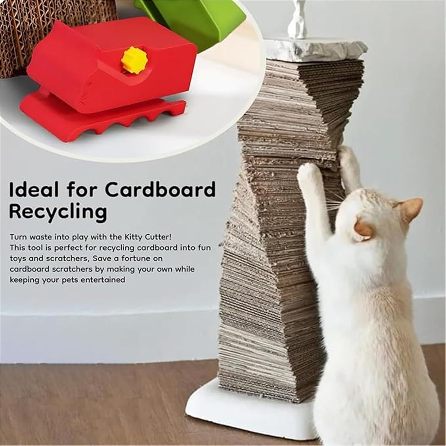 Cardboard Strip Cutter for Cat Scratchers DIY Scratching Pads