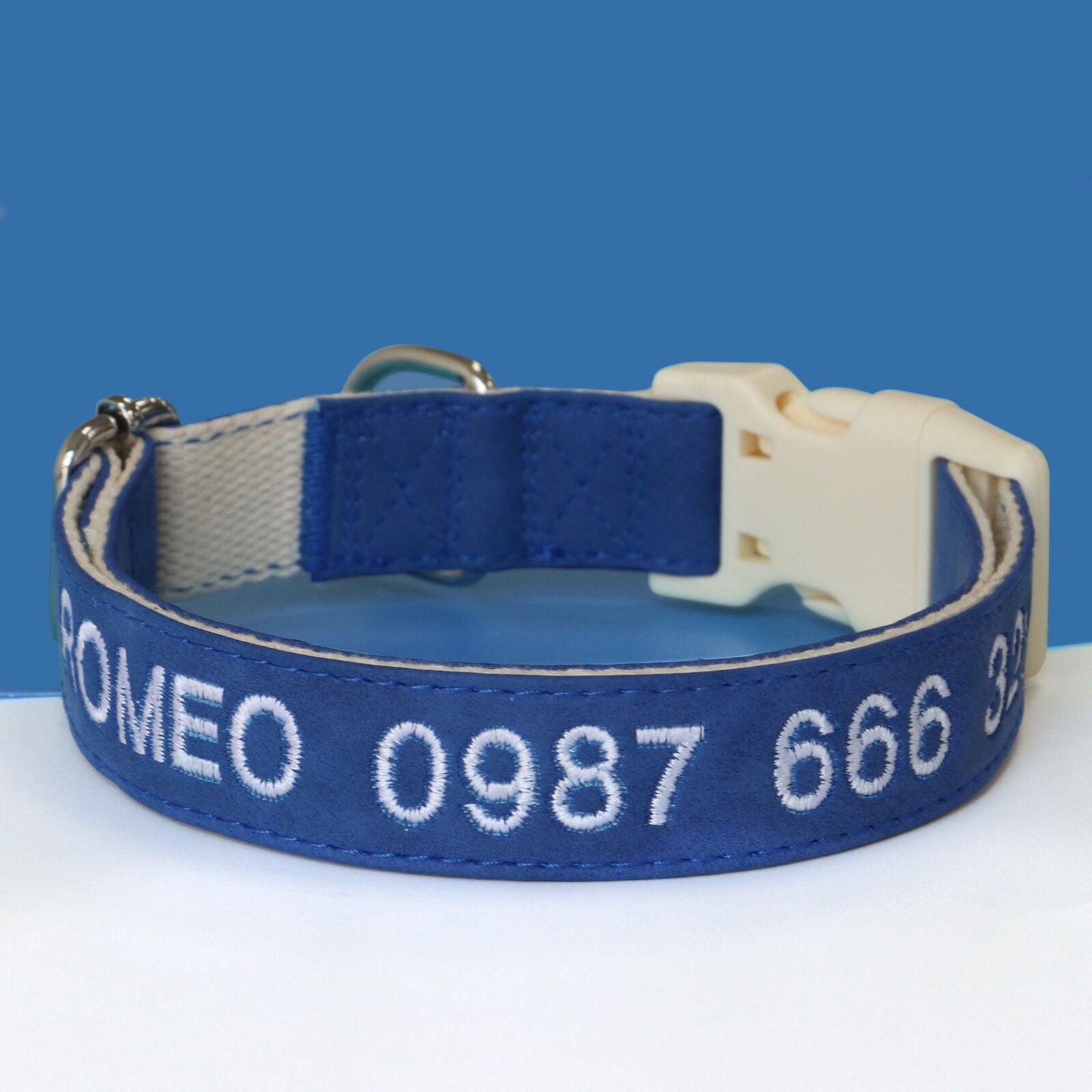 Pet Artist Personalized Dog Collar Customised Embroidered Name & Phone Number