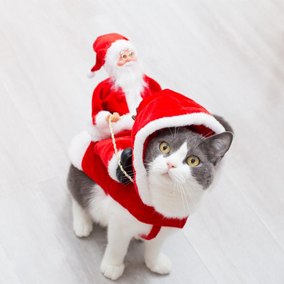 Personalized Christmas Santa Pet Riding Clothes