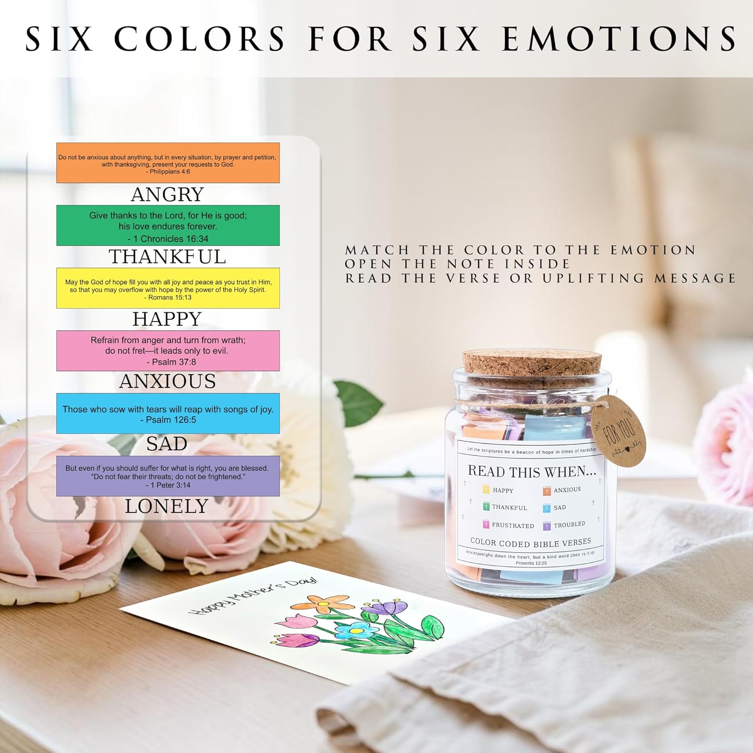 Read This When Bible Verses Jar – Mothers Day Gifts For Mom, Birthday, Christian Gifts for Women, Graduations Gift, Teacher Appreciation Gift