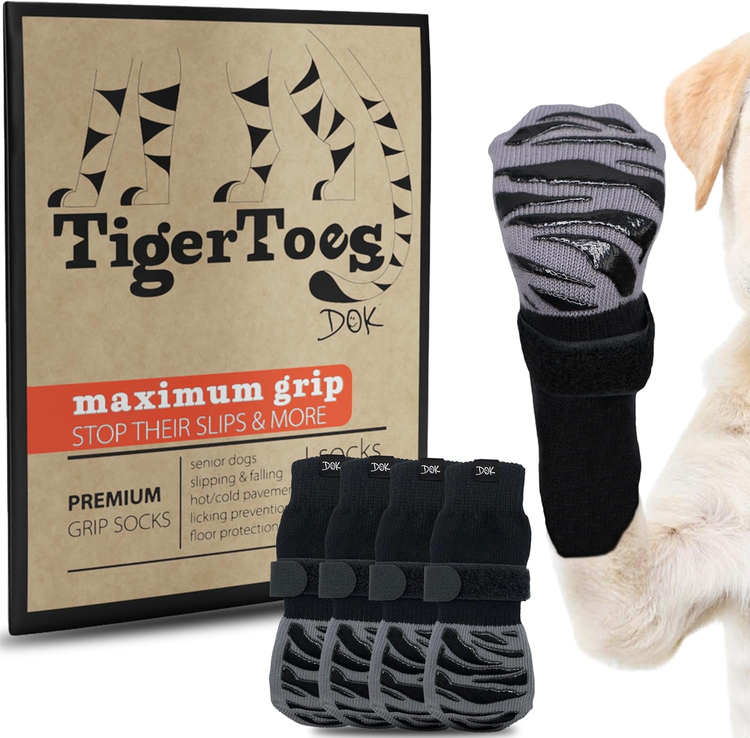 Non-Slip Dog Socks – Extra Grip Paw Protectors for Hardwood Floors