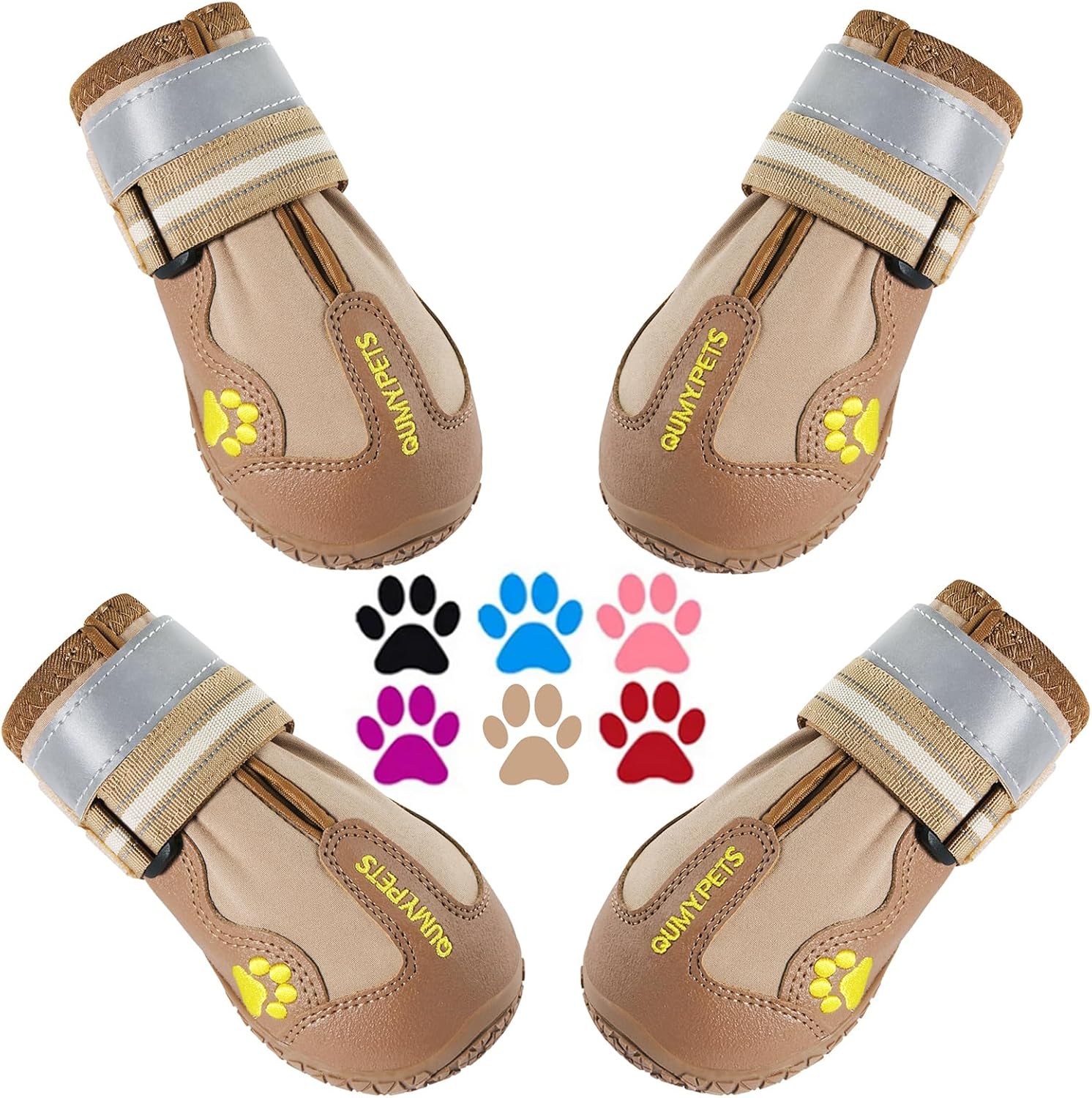 Dog Shoes for Medium & Large Dogs – Anti-Slip All-Weather Paw Protectors