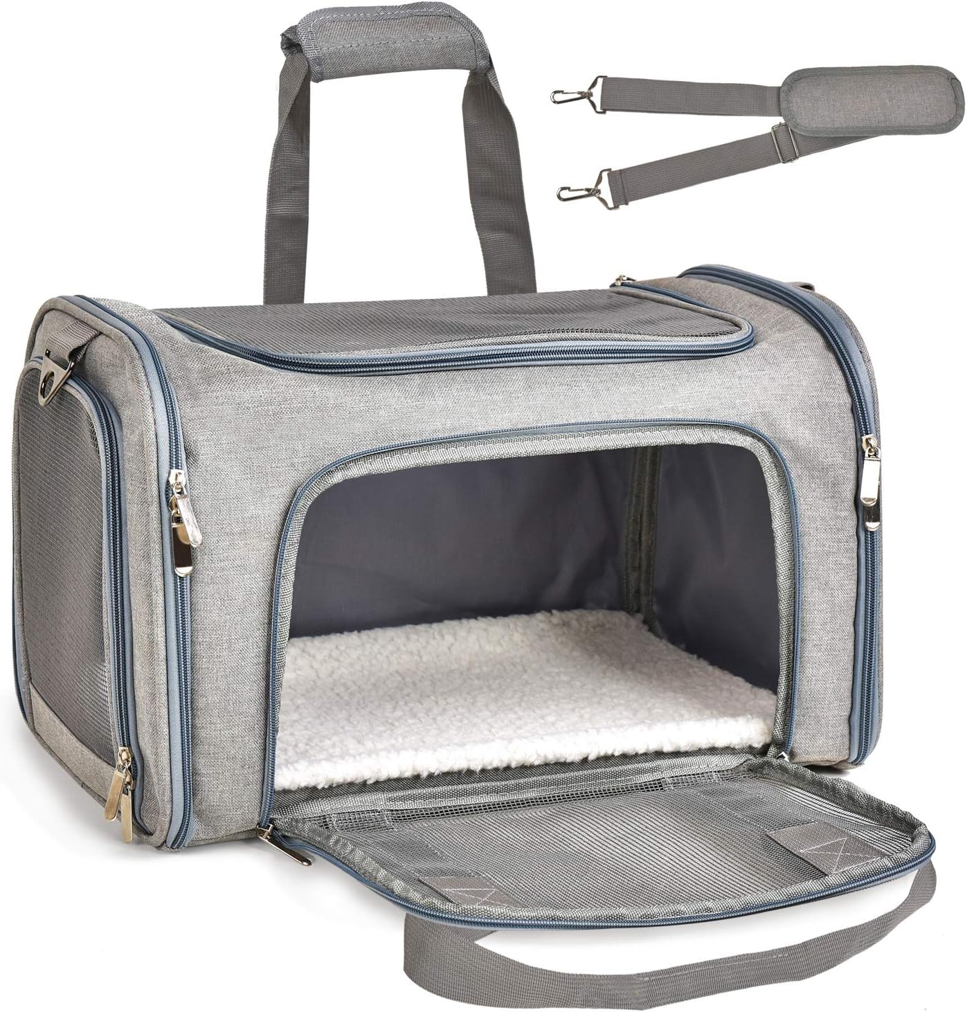 Large Soft Sided Cat and Pet Carrier for Cats