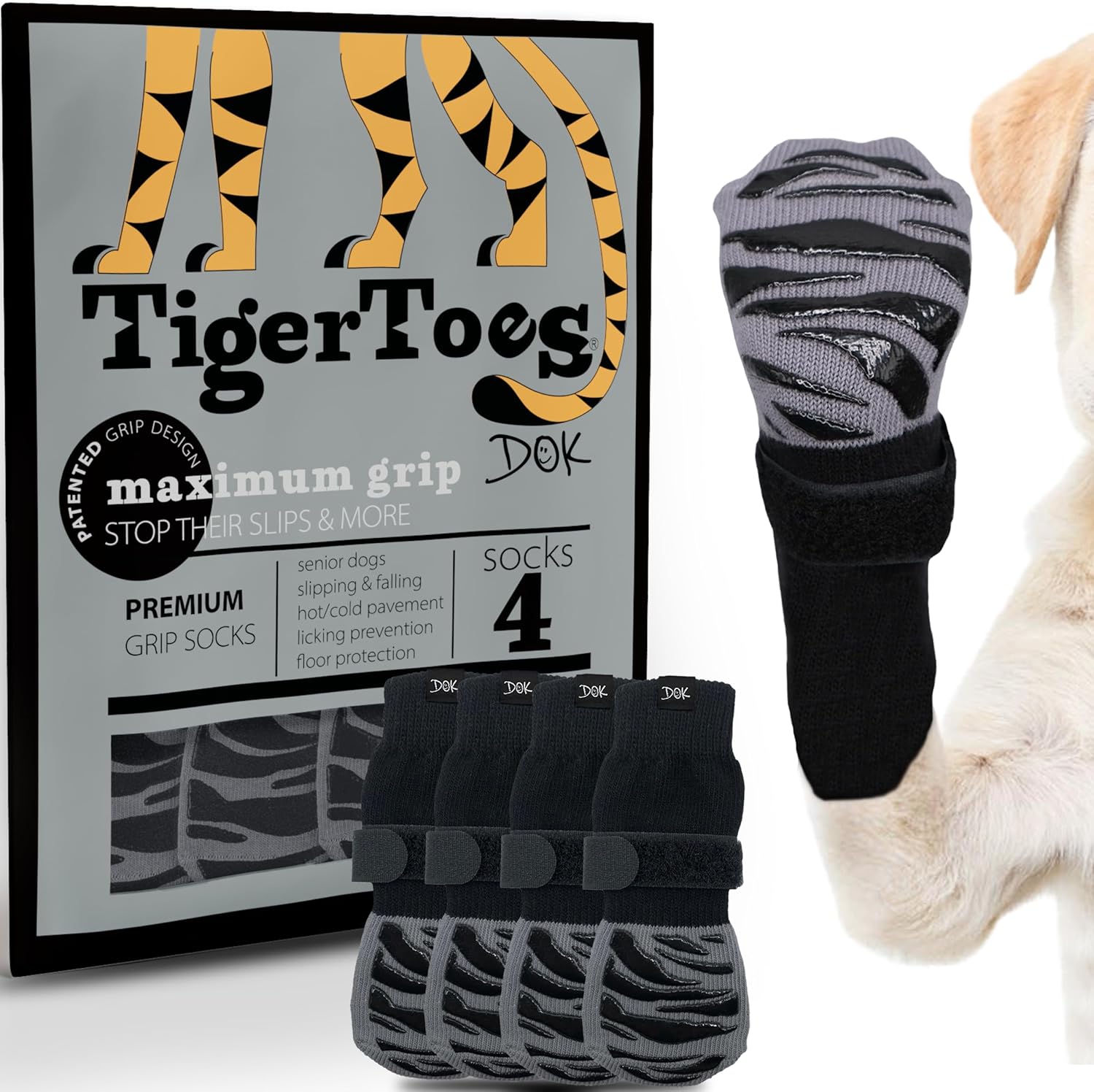 Non-Slip Dog Socks – Extra Grip Paw Protectors for Hardwood Floors