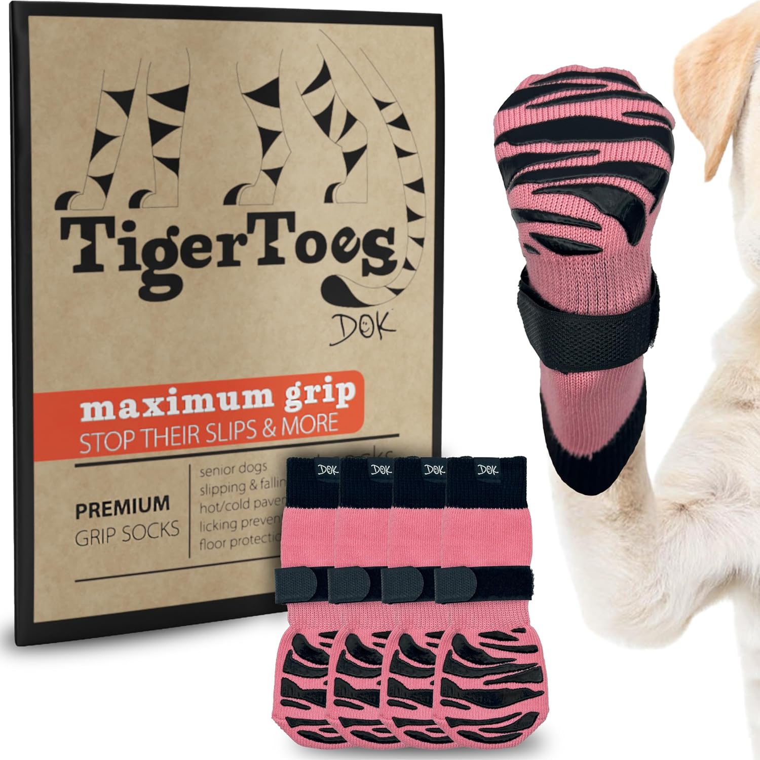 Non-Slip Dog Socks – Extra Grip Paw Protectors for Hardwood Floors