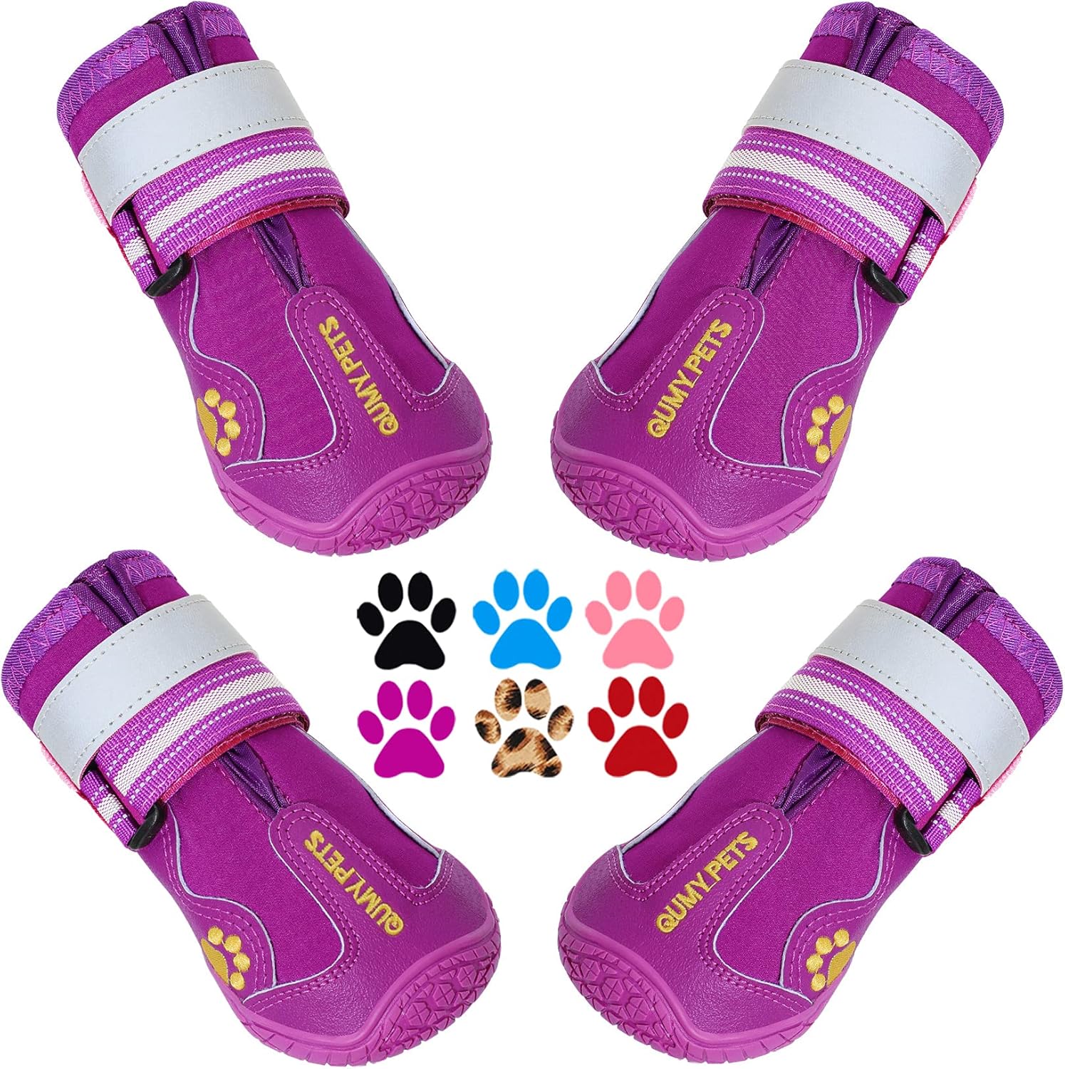Dog Shoes for Medium & Large Dogs – Anti-Slip All-Weather Paw Protectors