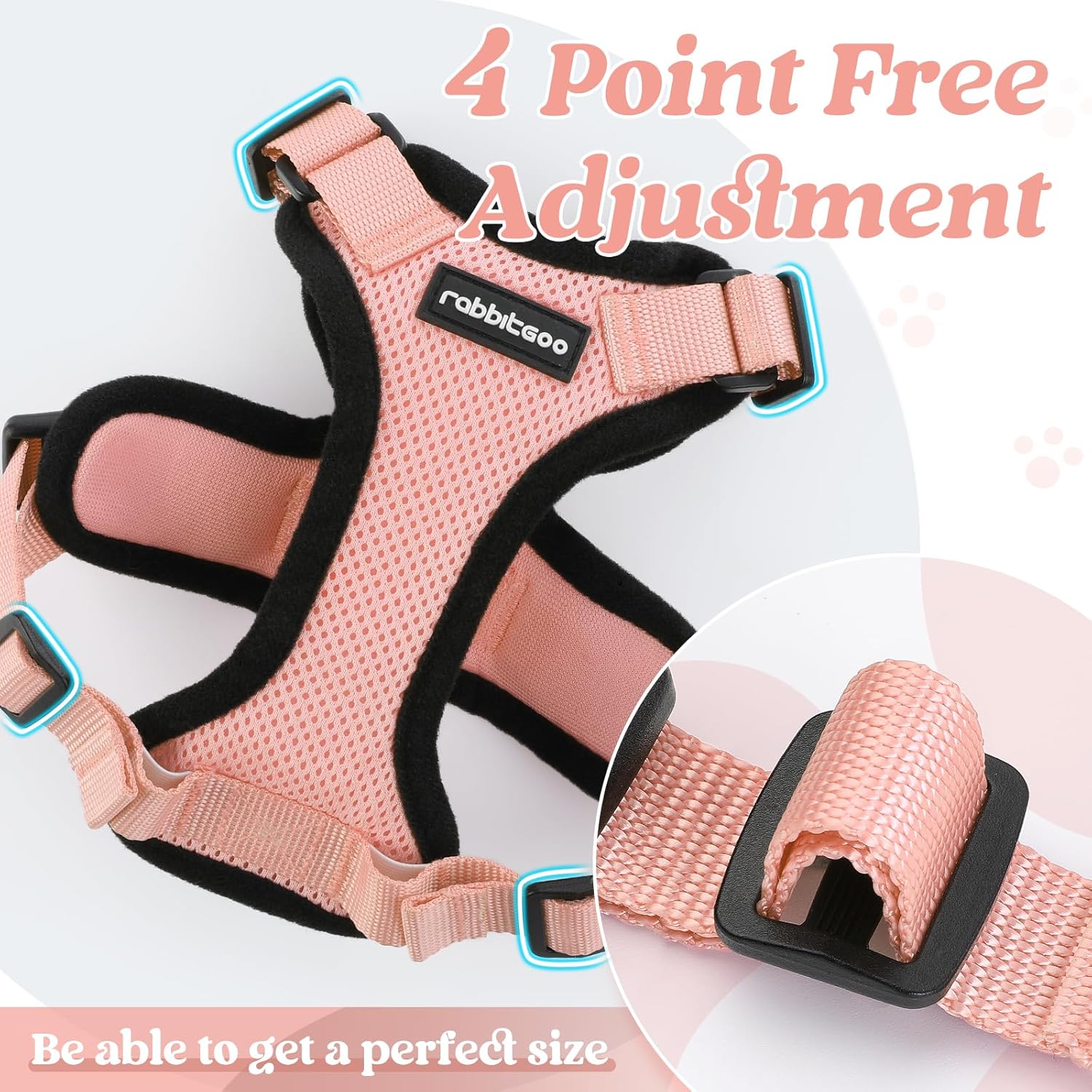 Cat Harness and Leash for Walking, Soft Adjustable Vest Harnesses