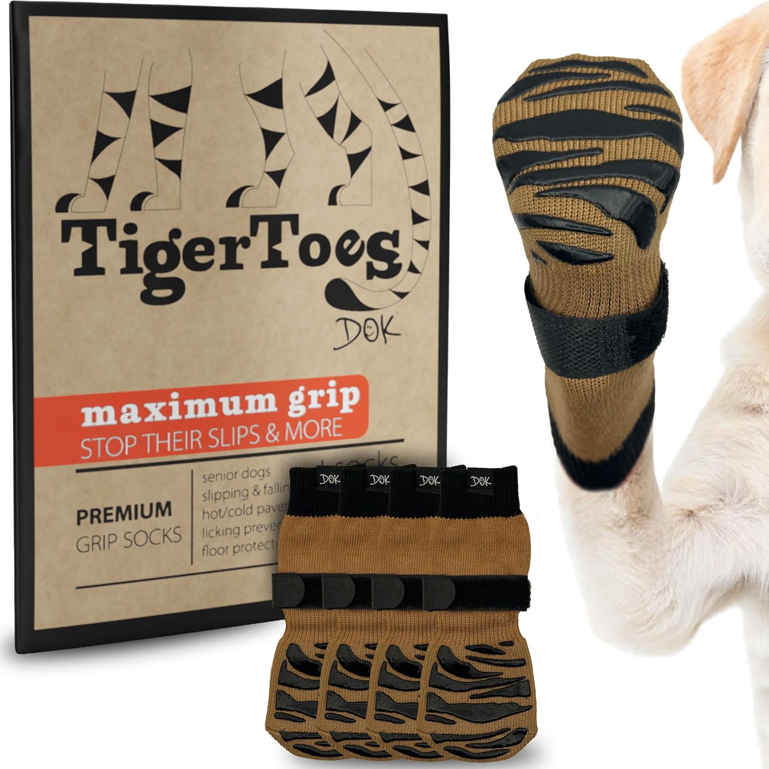 Non-Slip Dog Socks – Extra Grip Paw Protectors for Hardwood Floors