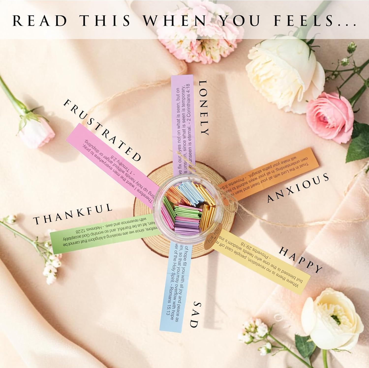 Read This When Bible Verses Jar – Mothers Day Gifts For Mom, Birthday, Christian Gifts for Women, Graduations Gift, Teacher Appreciation Gift