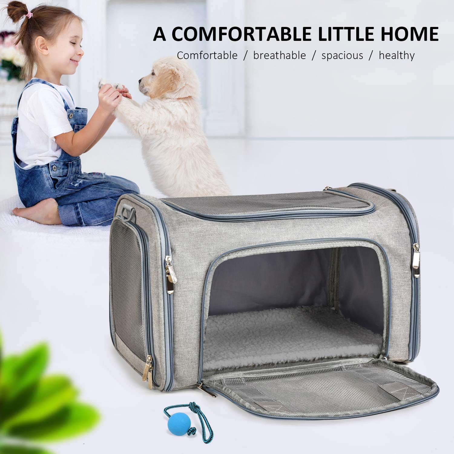 Large Soft Sided Cat and Pet Carrier for Cats