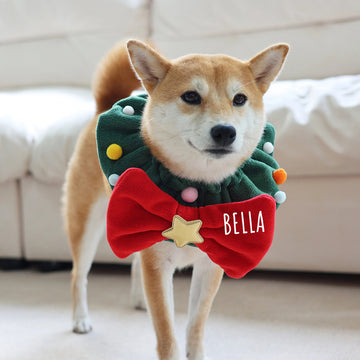 Personalized Funny Christmas Pet Bow Tie Scarf
