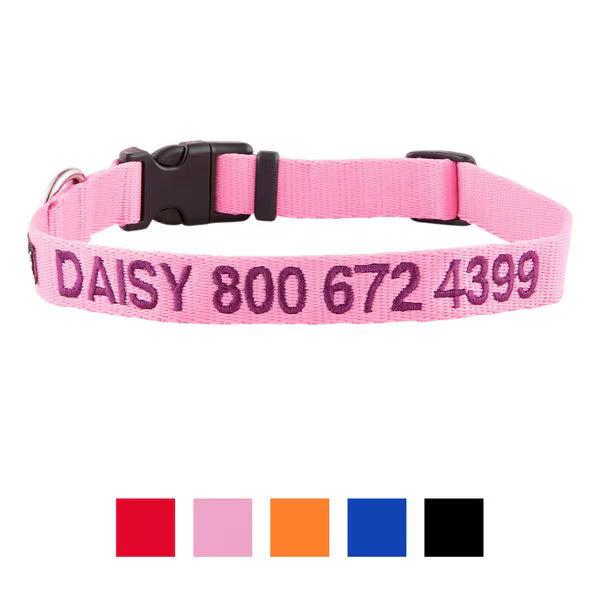 GoTags Nylon Personalized Dog Collar