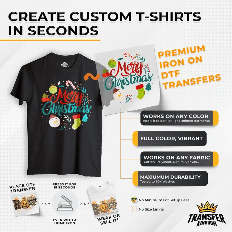 🎄15PCS Christmas Mystery DTF Transfer Bundle 🎅🔥for T-Shirts, Totes & DIY Gifts