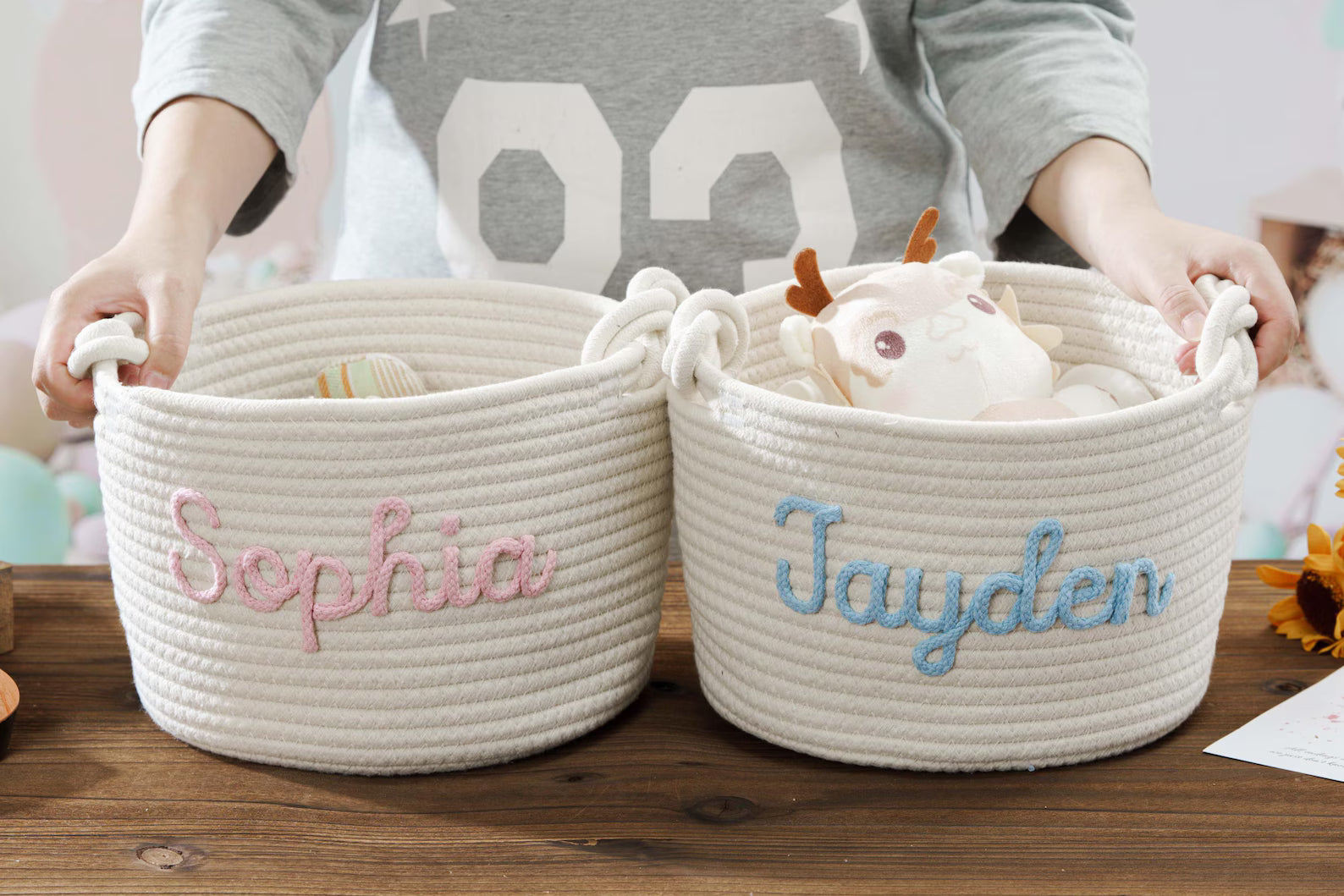 Personalized Dog Toy Basket