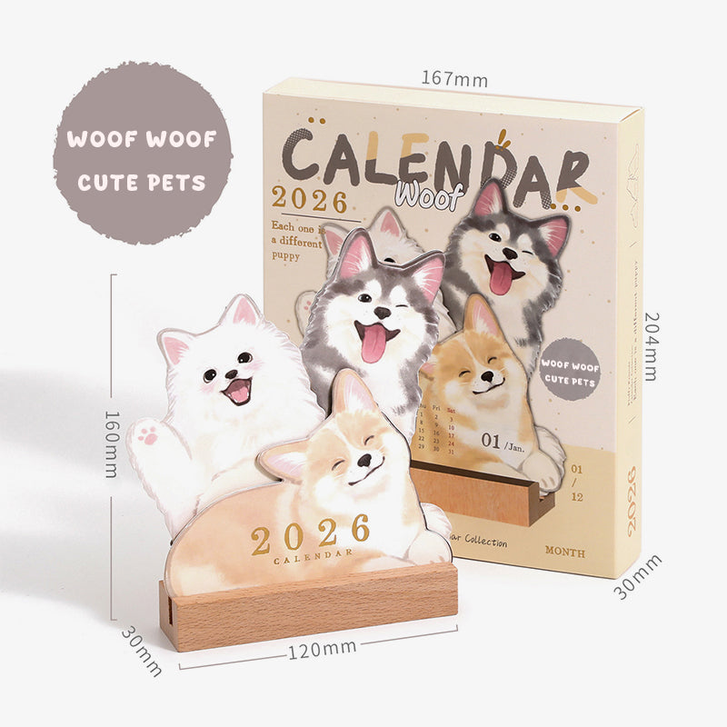 3D Desk Calendar with Cats and Dogs – a full year of cuteness on your desk