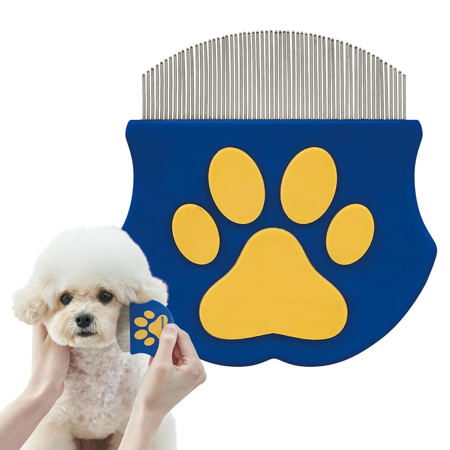 Professional Eye Comb for Pets Stainless Steel Tear Stain Remover for Cats & Dogs