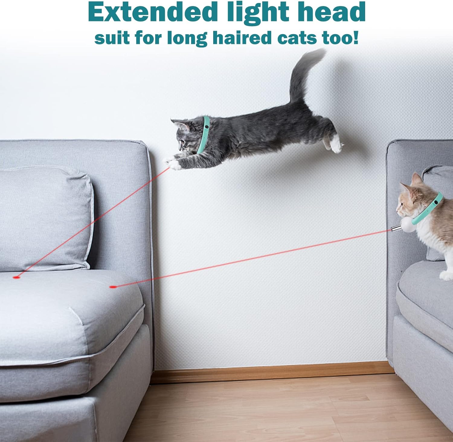 Automatic Cat Laser Collar – Smart Interactive Hands-Free Laser Toy to Keep Cats Active
