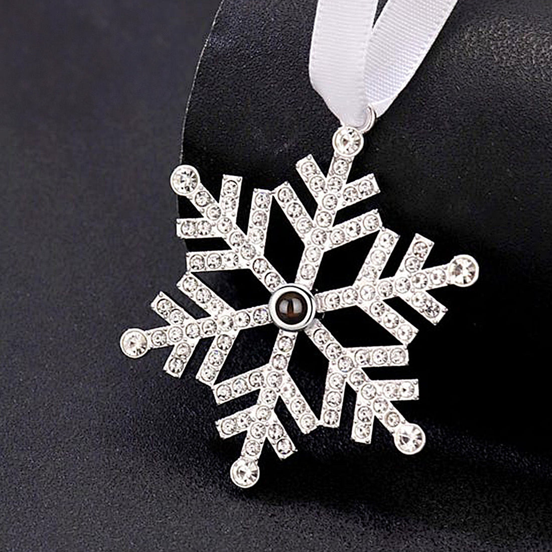 Custom Photo Projection Snowflake Ornament
