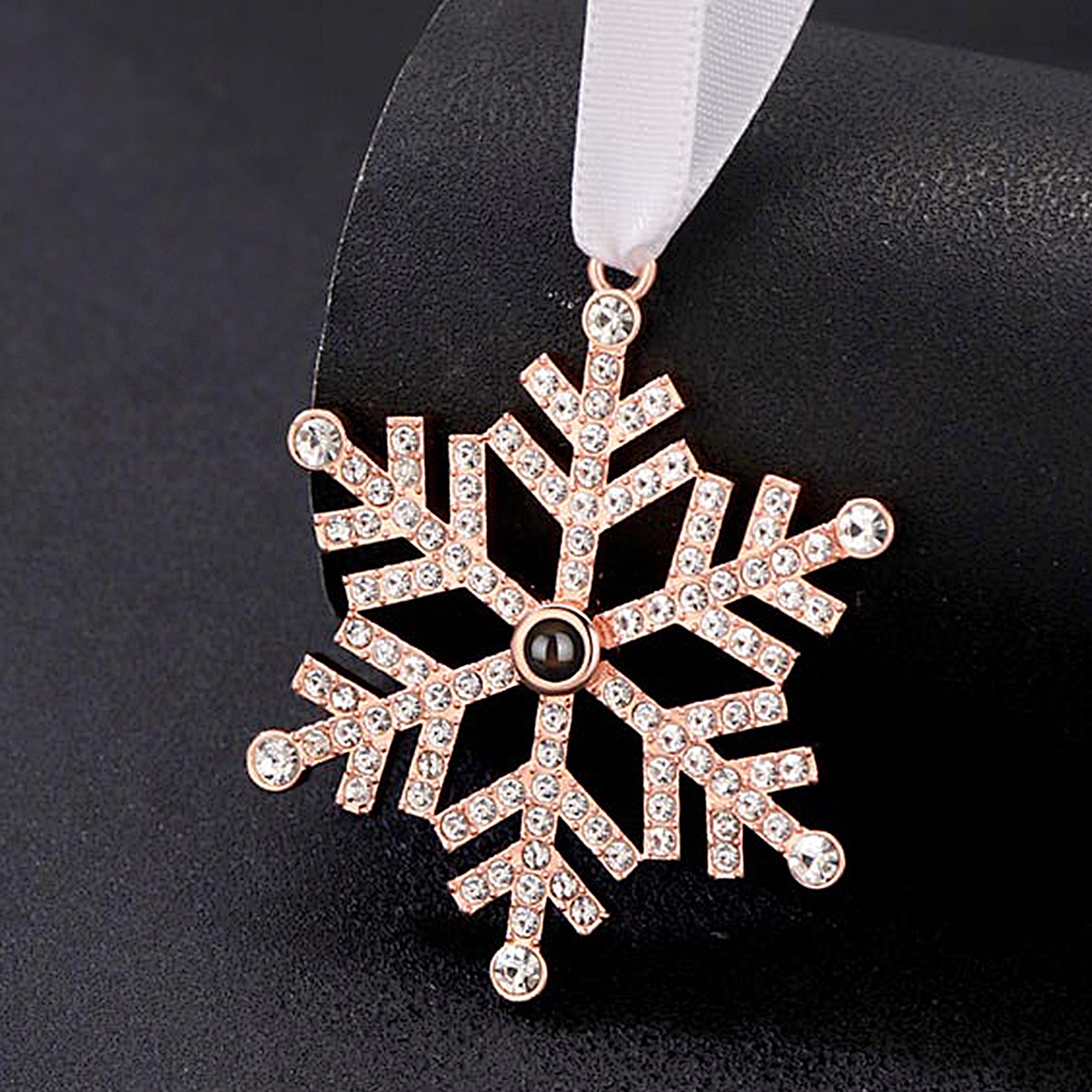 Custom Photo Projection Snowflake Ornament
